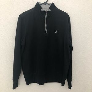 Nautica Men’s Fleece 1/4 Zip Mock Neck Pullover